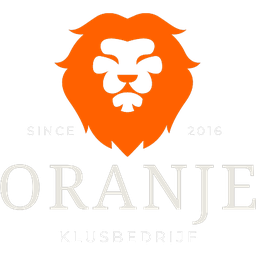 Logo van Klusbedrijf Oranje: een oranje leeuw, sinds 2016